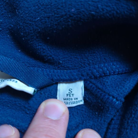 LL Bean Women's Small Petite Sweater Pullover 1/4 Zip Fleece Blue Outdoors - Picture 5 of 9